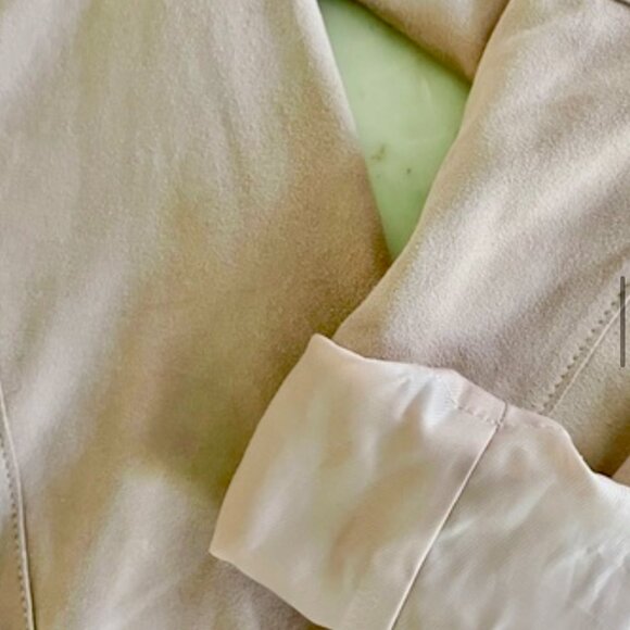 Bagatelle 100% Genuine Suede Leather Jacket in Soft Pink size Small - Picture 7 of 12